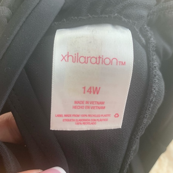 xhilaration swimwear black one piece size 14, very good condition, almost new - Picture 4 of 4